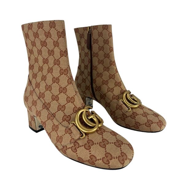 Gucci Victoire GG-Canvas Ankle Boots - Picture 8 of 16